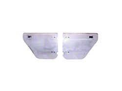 Motobilt Rear Half Doors; Bare Aluminum (07-18 Jeep Wrangler JK 4-Door)