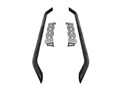 Motobilt Rocker Guard Tube Kit with Grimple Steps for Flat Rockers; Bare Steel (76-06 Jeep C7, Wrangler YJ & TJ)