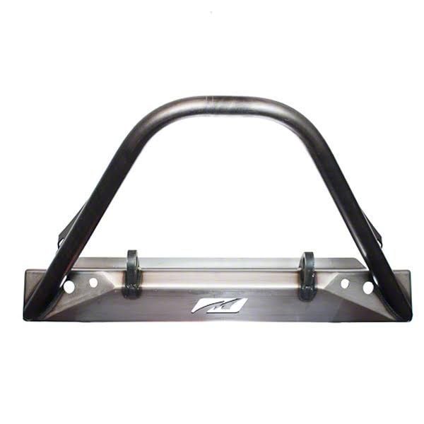 Motobilt Jeep Wrangler Stubby Front Bumper With Stinger; Bare Steel 