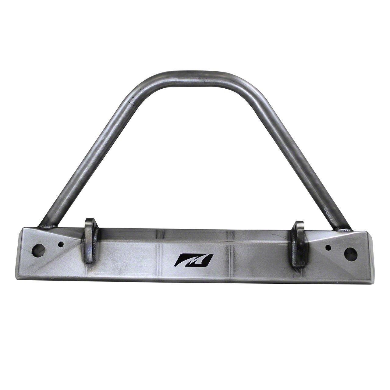 Motobilt Jeep Wrangler Stubby Front Bumper with Stinger; Bare Steel ...