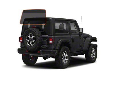 MotoShield Pro Solid Rear Windshield Tint; 25% (18-24 Jeep Wrangler JL 2-Door w/ Hard Top)