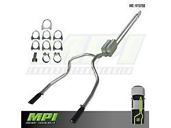 MPI Exhaust Technologies Performance Series Clamp-On Dual Exhaust System with Black Tips; Rear Exit (16-23 3.5L Tacoma)