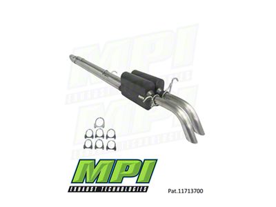 MPI Exhaust Technologies Bullnoze Series Clamp-On Dual Exhaust System; Turn Down (14-21 5.7L Tundra)