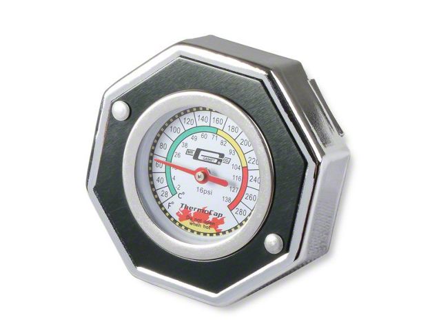 Mr. Gasket Thermocap Radiator Cap; 16 PSI; Black (1993 Jeep Grand Cherokee ZJ)