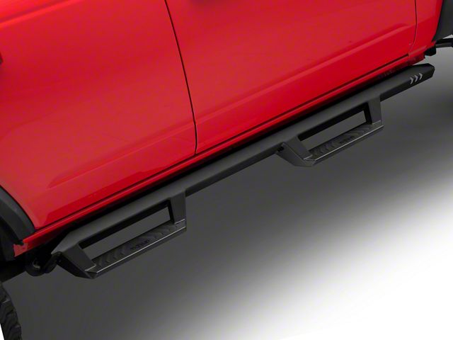 N-Fab EpYx Cab Length Nerf Side Step Bars; Textured Black (21-24 Bronco 4-Door)