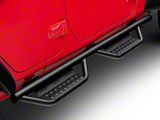 N-Fab Cab Length RS Nerf Side Step Bars; Textured Black (18-25 Jeep Wrangler JL 4-Door)