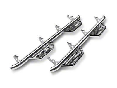 N-Fab Cab Length Podium Nerf Side Step Bars; Polished Stainless (22-25 Tundra CrewMax)