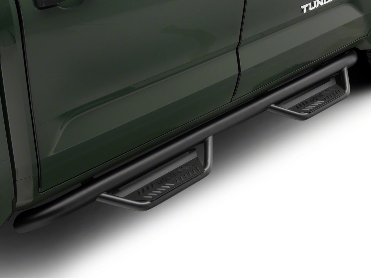 N Fab Tundra Cab Length Podium Nerf Side Step Bars Textured Black