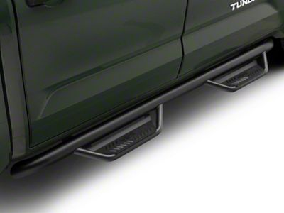 N-Fab Cab Length Podium Nerf Side Step Bars; Textured Black (22-25 Tundra CrewMax)