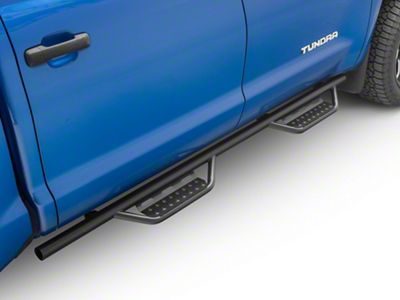 N-Fab Cab Length RS Nerf Side Step Bars; Textured Black (07-21 Tundra CrewMax w/ 5-1/2-Foot Bed)