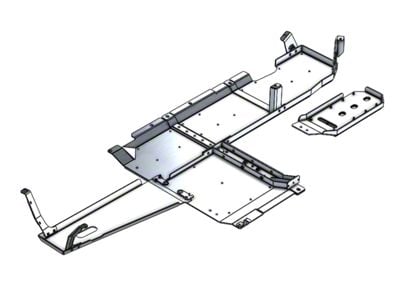 Next Venture Motorsports Belly Skid Plates; Bare Aluminum (18-24 2.0L Jeep Wrangler JL 4-Door w/ eTorque)