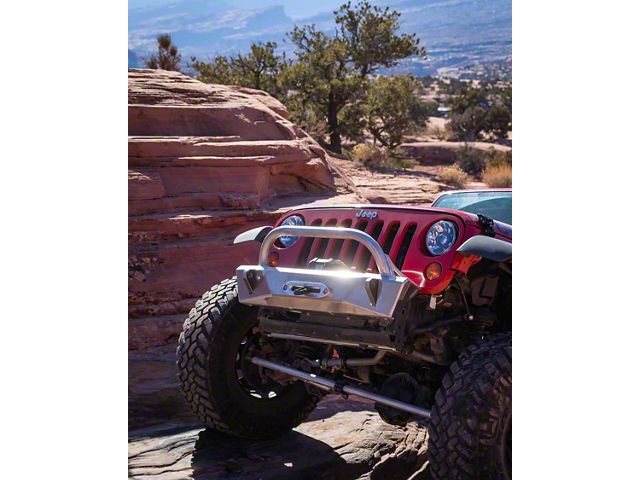 Next Venture Motorsports Featherweight Series Front Bumper; Bare Aluminum (07-18 Jeep Wrangler JK)