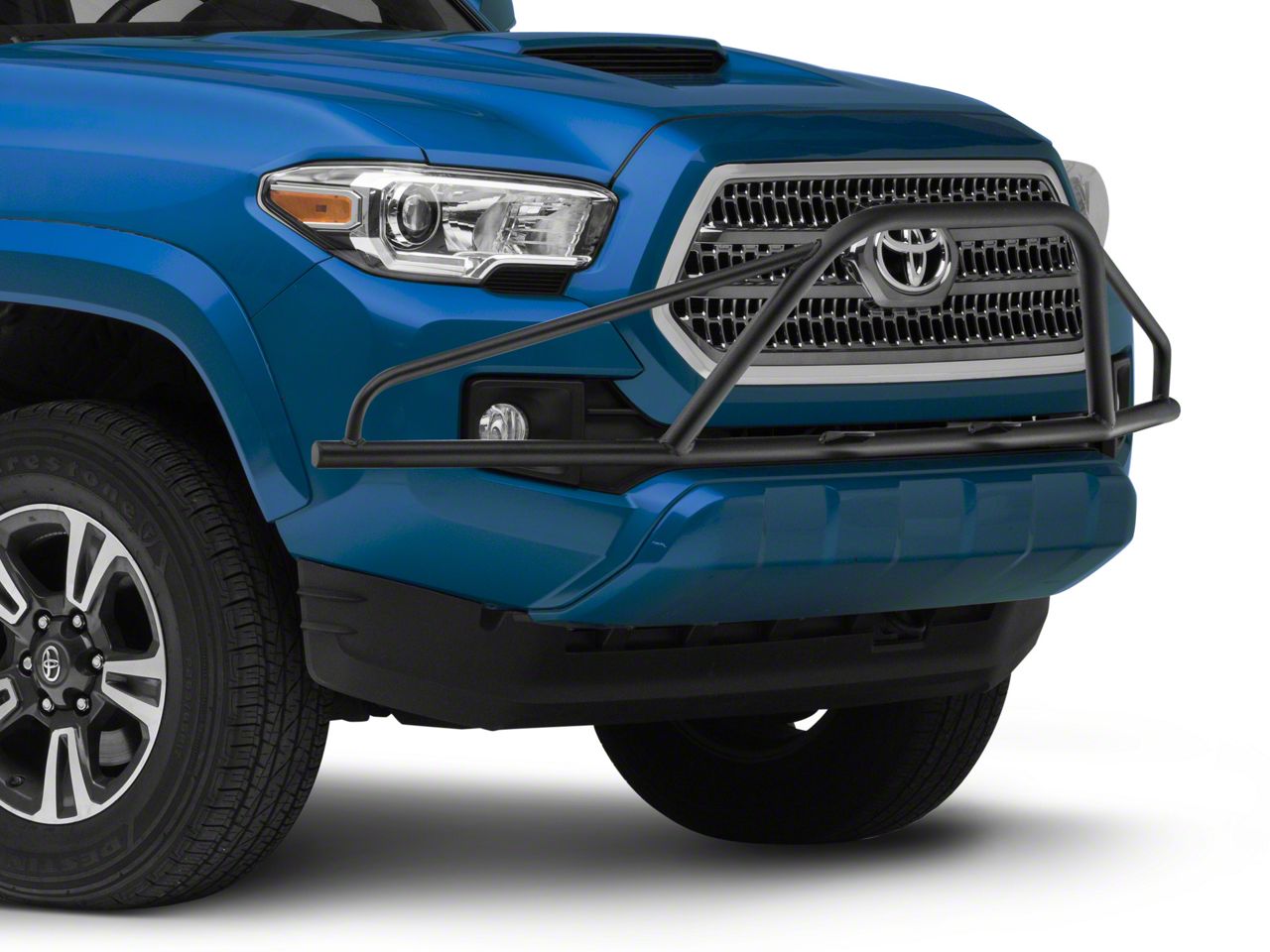 N-Fab Tacoma L.M.S. Pre-Runner Front Bumper Light Mount; Textured Black ...