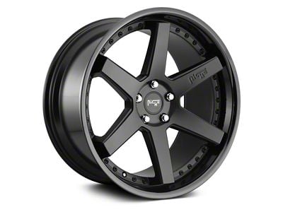 Niche Altair Gloss Black with Matte Black Lip 6-Lug Wheel; 22x10; 25mm Offset (04-15 Titan)