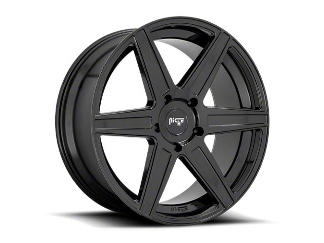 Niche Carina Gloss Black 5-Lug Wheel; 24x10; 30mm Offset (07-13 Tundra)