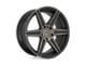 Niche Carina Matte Machined Double Dark Tint 5-Lug Wheel; 22x9.5; 30mm Offset (07-13 Tundra)