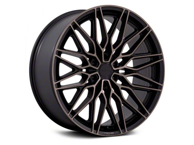 Niche Calabria 6 Matte Black Machined Dark Tint 6-Lug Wheel; 22x9.5; 19mm Offset (2024 Tacoma)