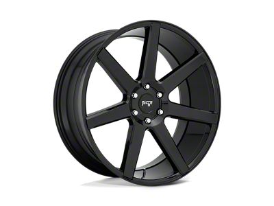 Niche Future Gloss Black 6-Lug Wheel; 24x10; 30mm Offset (22-24 Bronco Raptor)