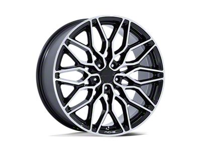 Niche Calabria 5 Gloss Black Machined Wheel; 20x10.5; 40mm Offset (84-01 Jeep Cherokee XJ)