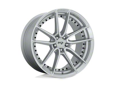 Niche DFS Gloss Silver Machined Wheel; 18x8; 40mm Offset (84-01 Jeep Cherokee XJ)