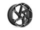 Niche Flash Gloss Black Brushed Wheel; 20x10.5; 40mm Offset (84-01 Jeep Cherokee XJ)