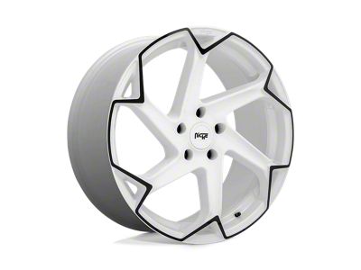 Niche Flash Gloss White with Black Wheel; 20x10.5; 40mm Offset (84-01 Jeep Cherokee XJ)