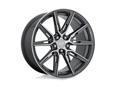 Niche Gemello Gloss Anthracite Machined Wheel; 20x10.5; 40mm Offset (84-01 Jeep Cherokee XJ)