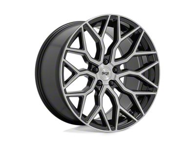 Niche Mazzanti Gloss Black Brushed Face Wheel; 19x8.5; 25mm Offset (84-01 Jeep Cherokee XJ)