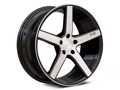 Niche Milan Gloss Black Brushed Wheel; 22x9; 38mm Offset (84-01 Jeep Cherokee XJ)