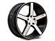 Niche Milan Gloss Black Brushed Wheel; 22x9; 38mm Offset (84-01 Jeep Cherokee XJ)