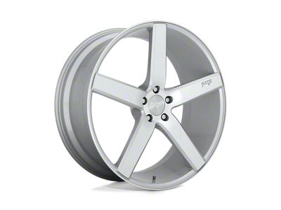 Niche Milan Gloss Silver Machined Wheel; 17x8; 40mm Offset (84-01 Jeep Cherokee XJ)