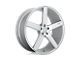 Niche Milan Gloss Silver Machined Wheel; 17x8; 40mm Offset (84-01 Jeep Cherokee XJ)