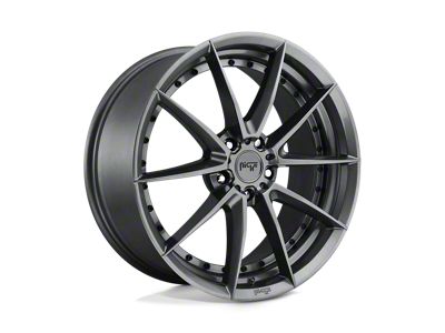 Niche Sector Gloss Anthracite Wheel; 19x8.5; 35mm Offset (84-01 Jeep Cherokee XJ)