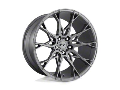 Niche Staccato Matte Anthracite Wheel; 22x10.5; 40mm Offset (84-01 Jeep Cherokee XJ)