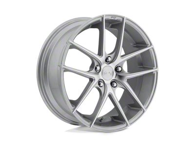 Niche Targa Gloss Silver Machined Wheel; 17x8; 40mm Offset (84-01 Jeep Cherokee XJ)