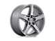 Niche Teramo Anthracite Brushed Face Tint Clear Wheel; 18x8; 30mm Offset (84-01 Jeep Cherokee XJ)