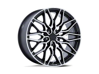 Niche Calabria 5 Gloss Black Machined Wheel; 20x9; 35mm Offset (93-98 Jeep Grand Cherokee ZJ)