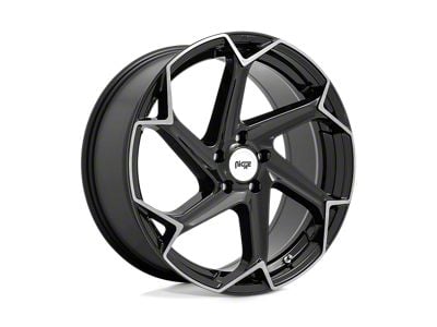 Niche Flash Gloss Black Brushed Wheel; 20x10.5; 40mm Offset (93-98 Jeep Grand Cherokee ZJ)