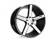 Niche Milan Gloss Black Brushed Wheel; 22x9 (93-98 Jeep Grand Cherokee ZJ)