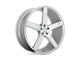 Niche Milan Gloss Silver Machined Wheel; 17x8; 40mm Offset (93-98 Jeep Grand Cherokee ZJ)