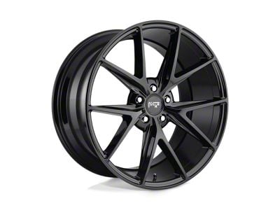 Niche Misano Gloss Black Wheel; 22x9; 42mm Offset (93-98 Jeep Grand Cherokee ZJ)