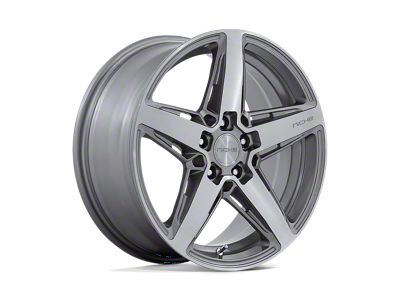 Niche Teramo Anthracite Brushed Face Tint Clear Wheel; 18x8; 30mm Offset (93-98 Jeep Grand Cherokee ZJ)