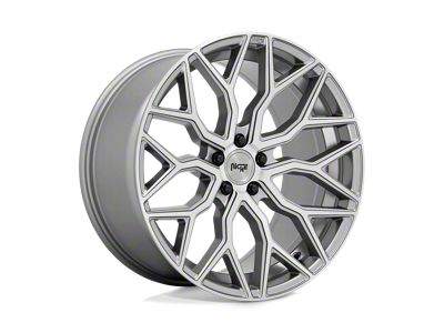 Niche Mazzanti Anthracite Brushed Tint Clear Wheel; 20x10.5 (97-06 Jeep Wrangler TJ)