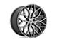Niche Mazzanti Gloss Black Brushed Face Wheel; 19x9.5 (97-06 Jeep Wrangler TJ)