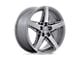 Niche Teramo Anthracite Brushed Face Tint Clear Wheel; 18x8; 40mm Offset (97-06 Jeep Wrangler TJ)