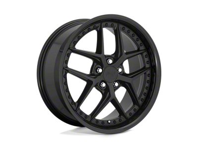 Niche Vice Gloss Black with Matte Black Wheel; 20x10.5; 40mm Offset (97-06 Jeep Wrangler TJ)