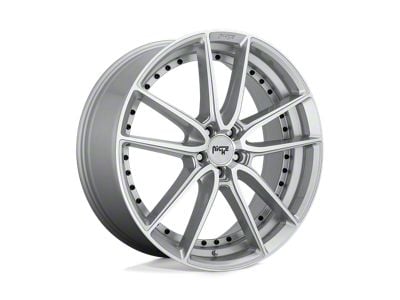 Niche DFS Gloss Silver Machined Wheel; 22x9; 38mm Offset (87-95 Jeep Wrangler YJ)