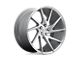 Niche Invert Gloss Silver Machined Wheel; 20x10.5; 45mm Offset (87-95 Jeep Wrangler YJ)