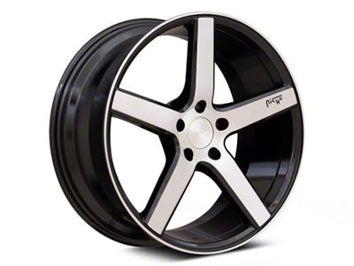 Niche Milan Gloss Black Brushed Wheel; 18x8; 40mm Offset (87-95 Jeep Wrangler YJ)