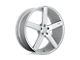 Niche Milan Gloss Silver Machined Wheel; 18x8 (87-95 Jeep Wrangler YJ)